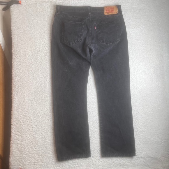 Levi's Other - Levis 501 Original Fit Jeans Mens 37x31 fade Black Straight Leg Button Fly Denim
